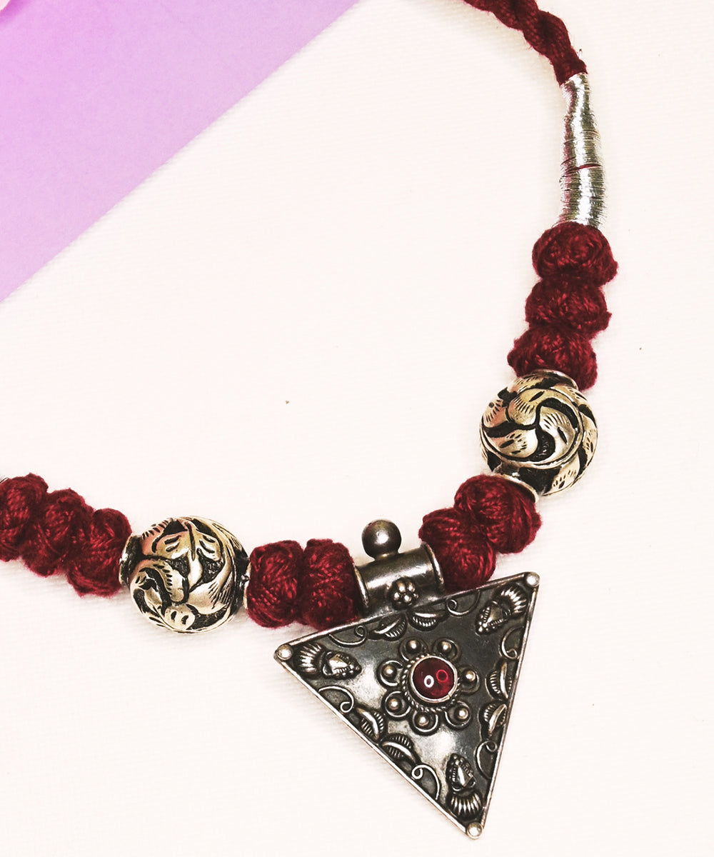 Nazia_Handcrafted_Oxidised_Pure_Silver_Necklace_WeaverStory_02