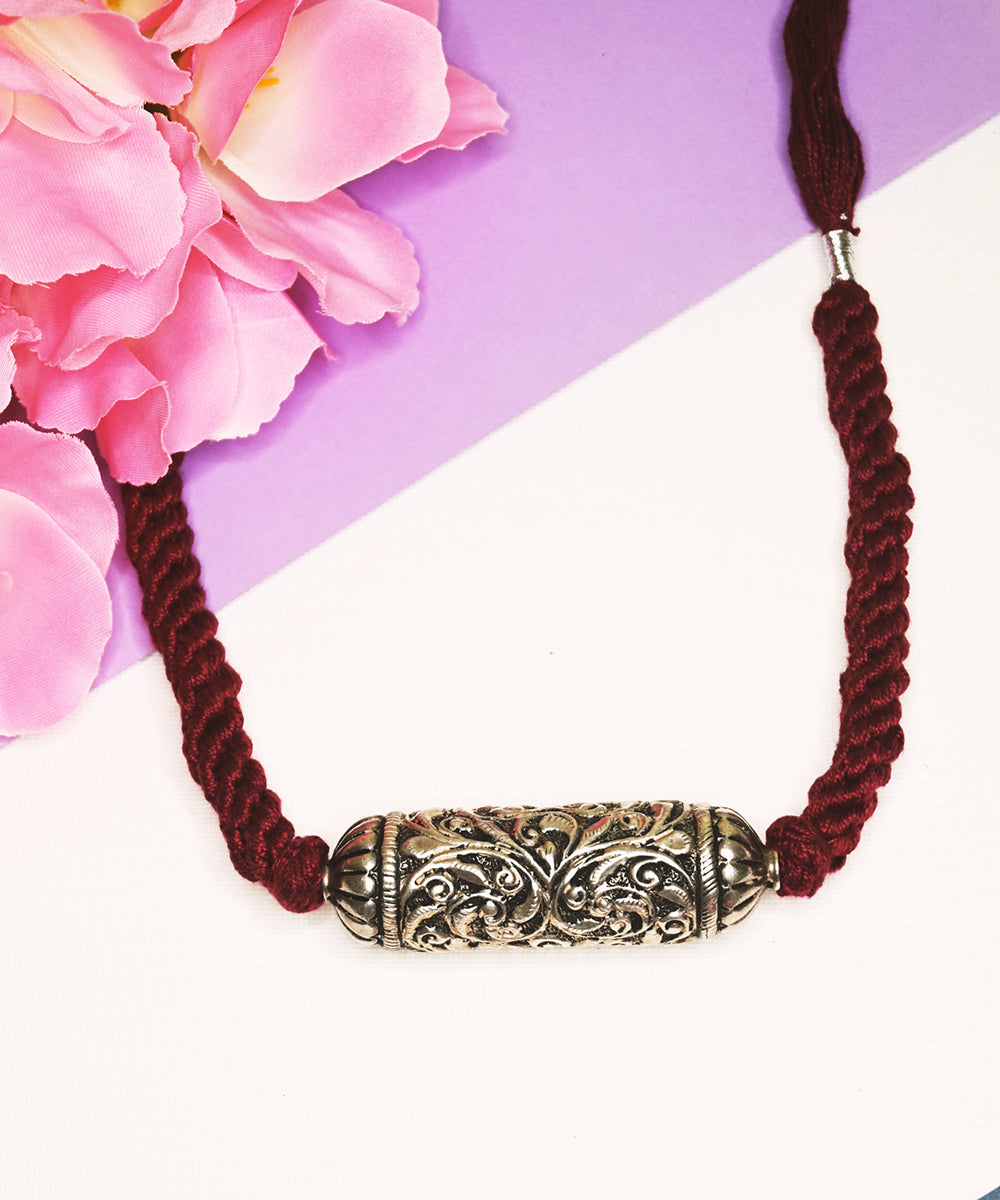 Noor_Handcrafted_Oxidised_Pure_Silver_Necklace_WeaverStory_01