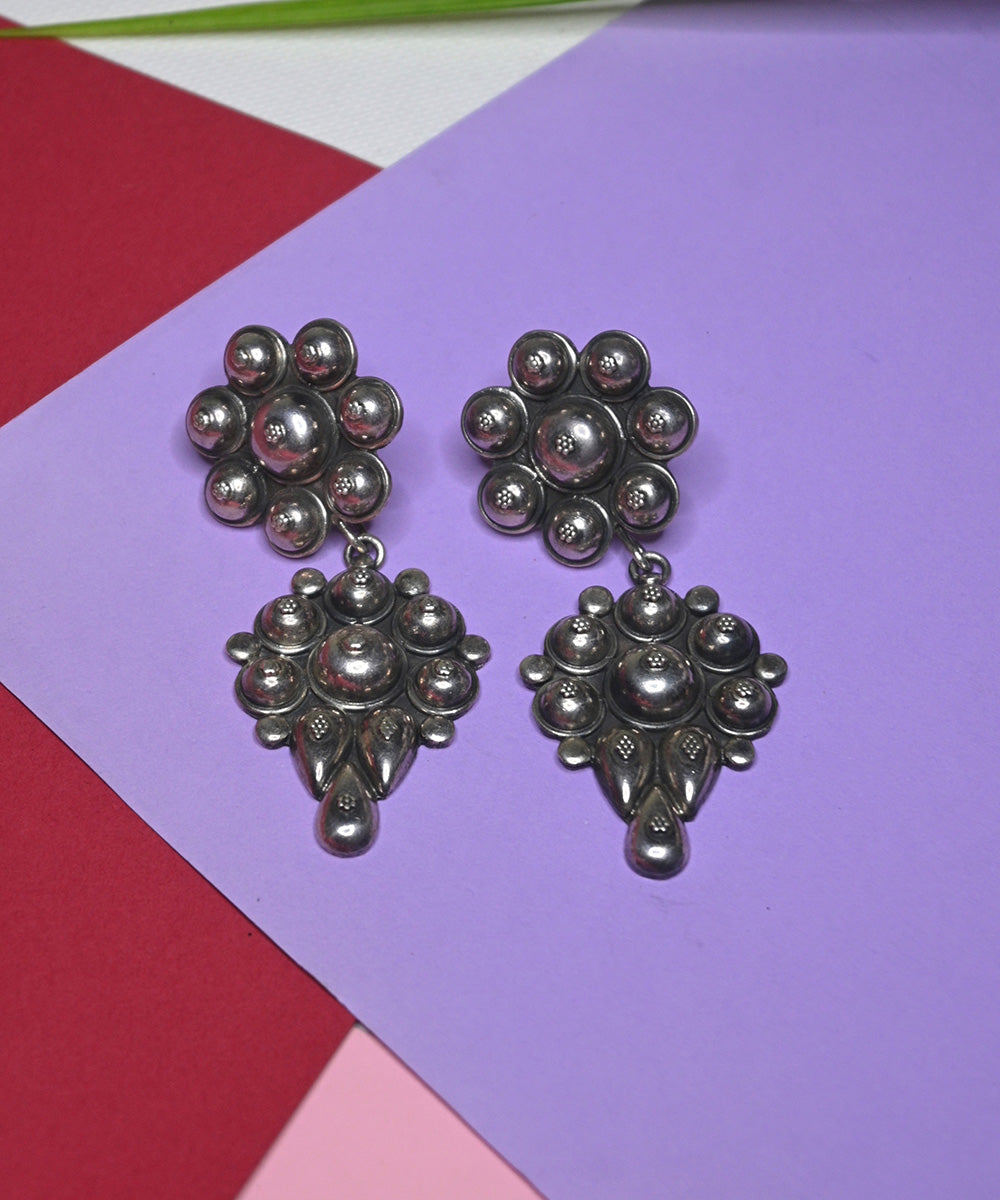 Aliza_Handcrafted_Oxidised_Pure_Silver_Earrings_WeaverStory_02