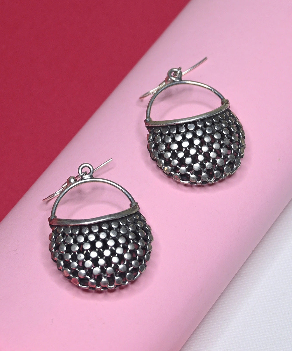 Esha_Handcrafted_Oxidised_Pure_Silver_Earrings_WeaverStory_02