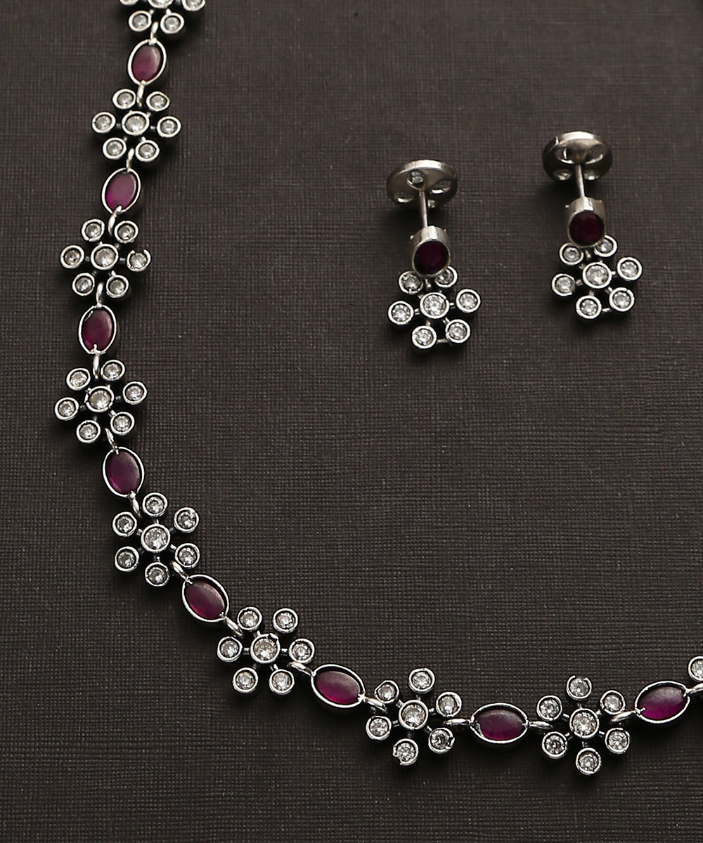 Jaisvi_Handcrafted_Oxidised_Pure_Silver_Necklace_Set_WeaverStory_03