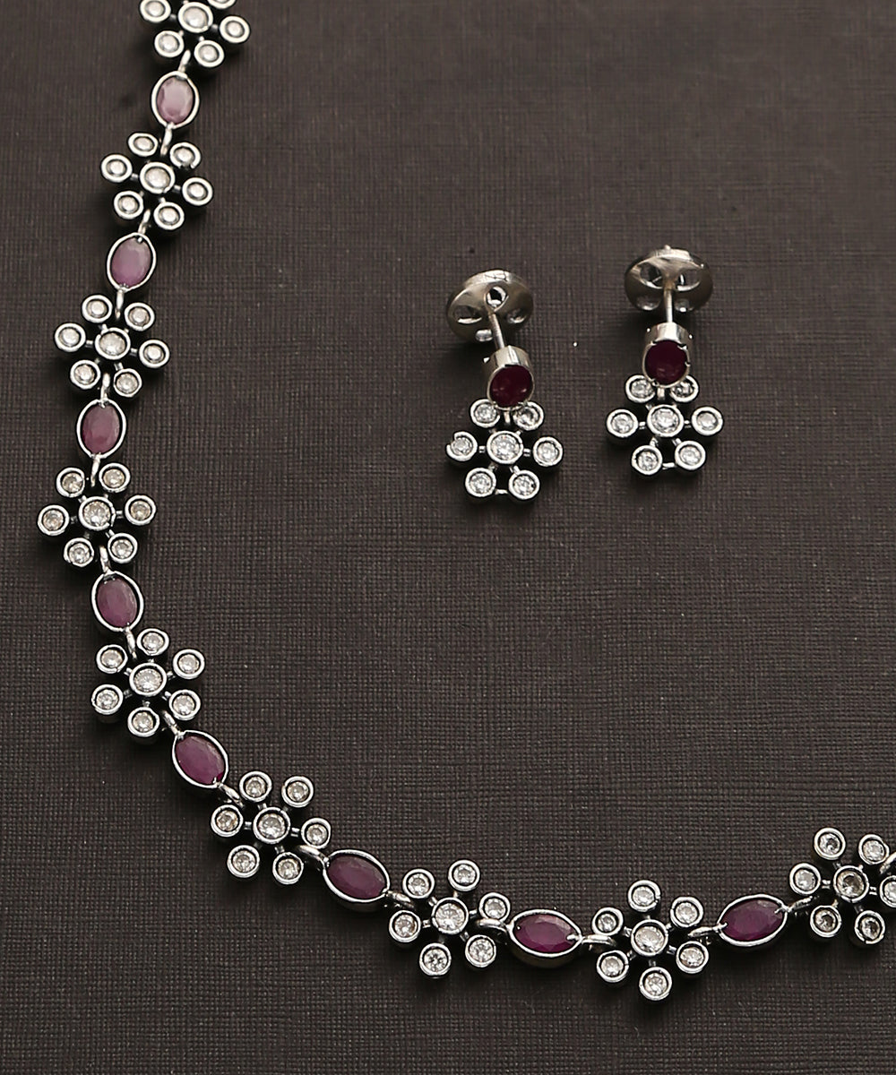 Krishiv_Handcrafted_Oxidised_Pure_Silver_Necklace_Set_WeaverStory_03