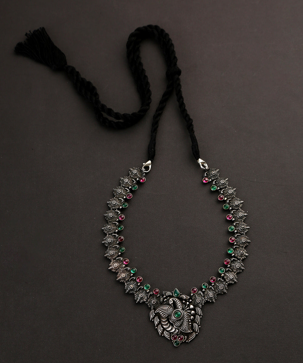 Farida_Handcrafted_Oxidised_Pure_Silver_Tribal_Necklace_WeaverStory_02