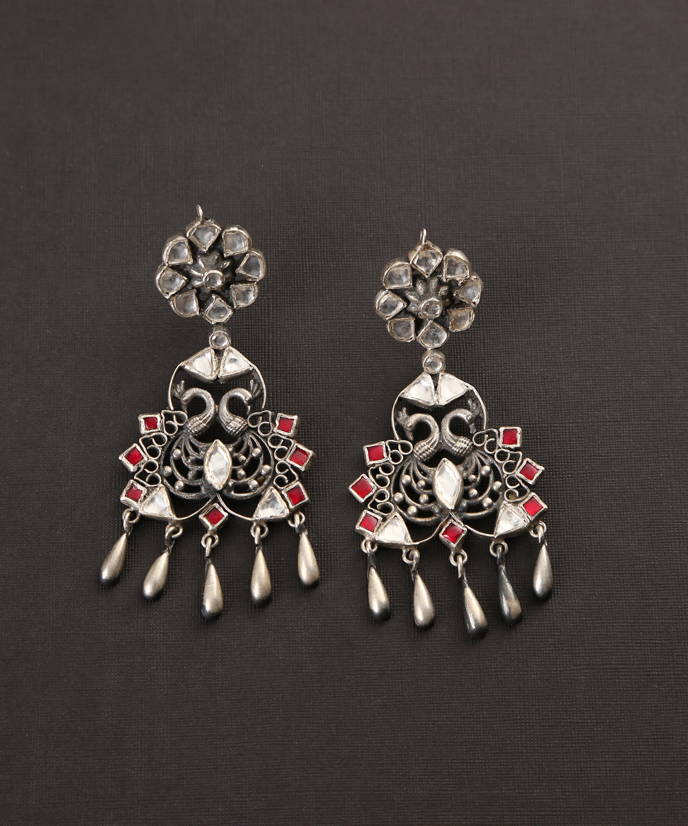 Nadira_Handcrafted_Big_Temple_Oxidised_Pure_Silver_Earrings_WeaverStory_02