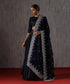 Blue_Zardozi_Work_Organza_Dupatta_with_Silver_Embroidery_Temple_Border_WeaverStory_01