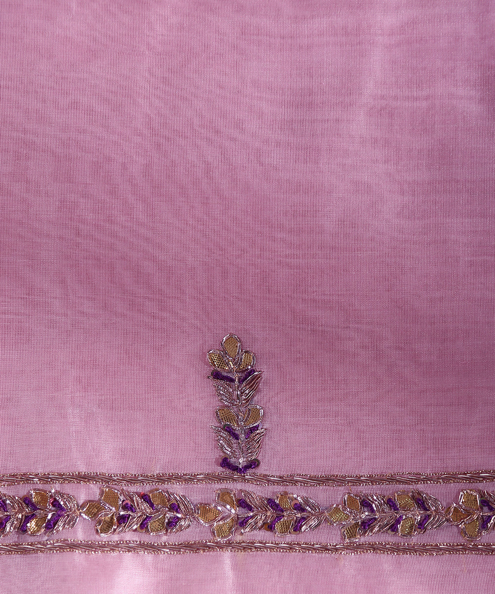 Handloom_Baby_Pink_Unstitched_Kurta_Fabric_With_Dupatta_With_Embroidery_Of_Gota_Patti_And_Zardozi_WeaverStory_03