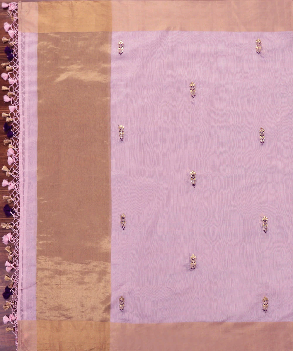 Handloom_Baby_Pink_Unstitched_Kurta_Fabric_With_Dupatta_With_Embroidery_Of_Gota_Patti_And_Zardozi_WeaverStory_04