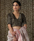 Black_Striped_Panelled_Blouse_with_V-Neckline_WeaverStory_01