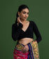Handloom_Deep_Black_Georgette_Lycra_Blouse_with_Full_Sleeves_WeaverStory_01