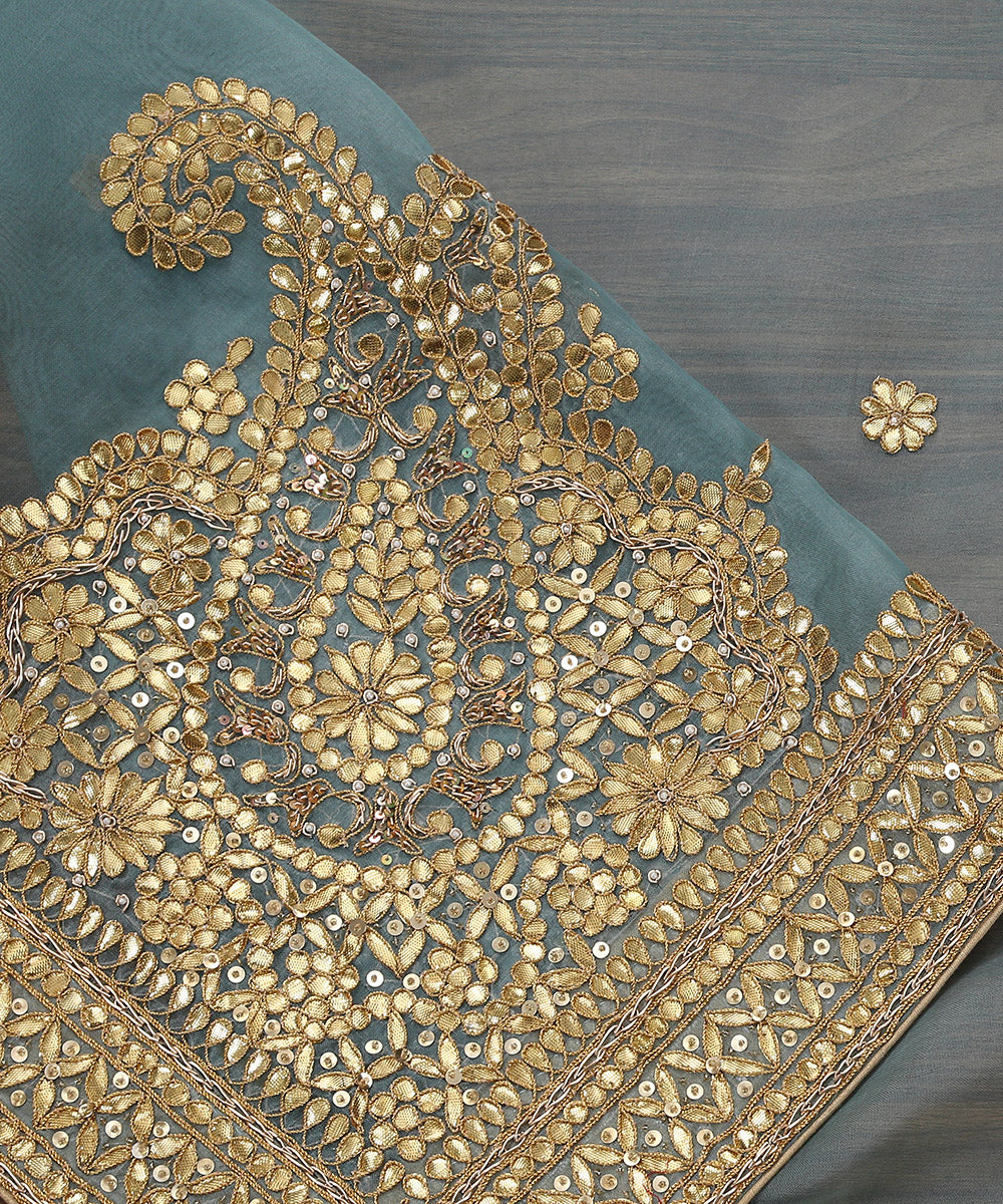 Sea_Blue_Handloom_Zardozi_Organza_Dupatta_with_Gota_Patti_Work_WeaverStory_04