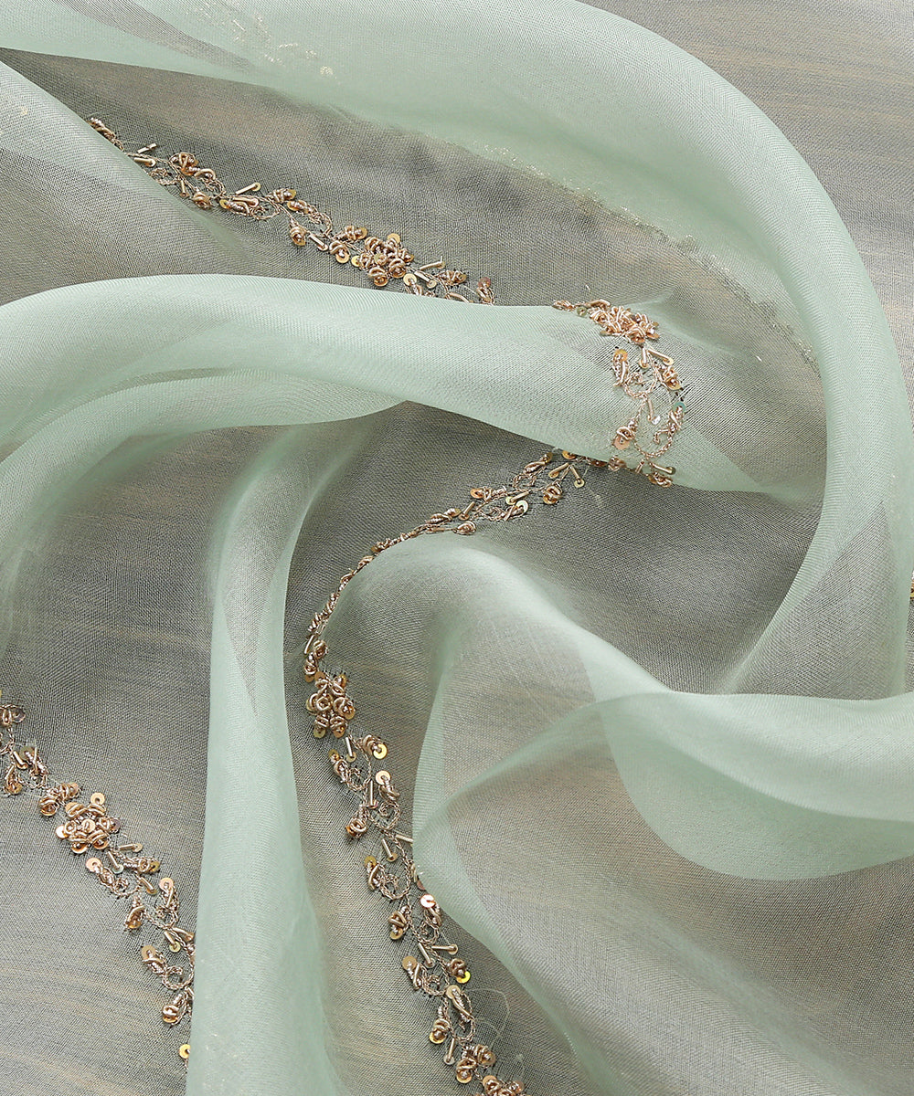 Pista_Green_Handloom_Organza_Dupatta_with_Hand_embroidery_Zardozi_Aadi_Line_WeaverStory_05