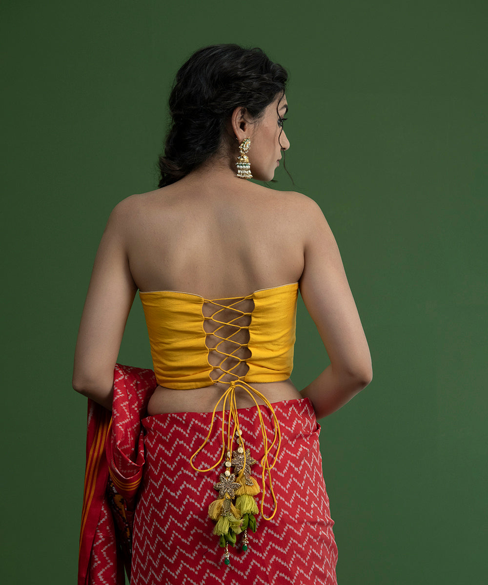 Yellow_Handloom_Pure_Silk_Corset_Blouse_WeaverStory_04