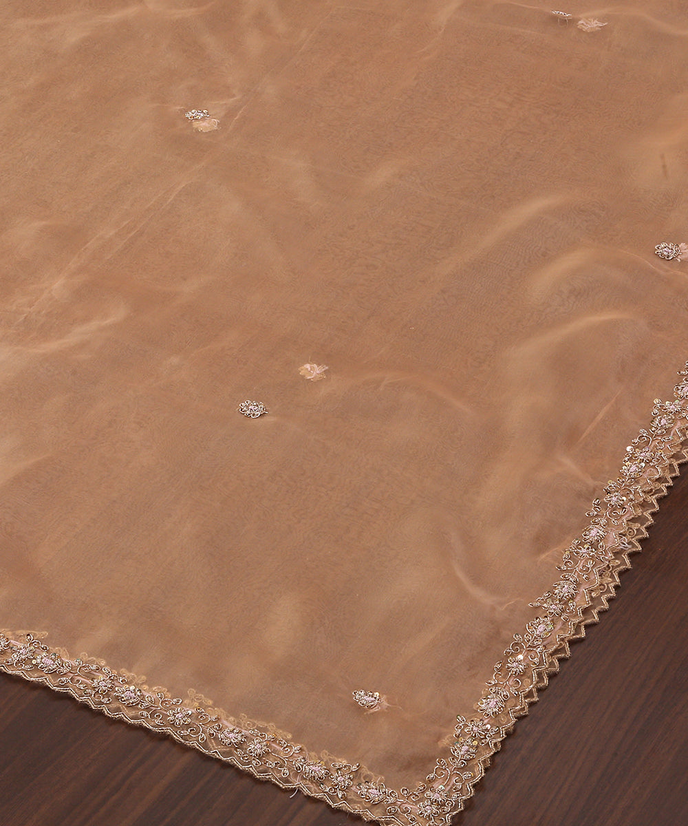 Handloom_Peach_Pure_Organza_Dupatta_With_Hand_Embroidered_Zardozi_Border_WeaverStory_03