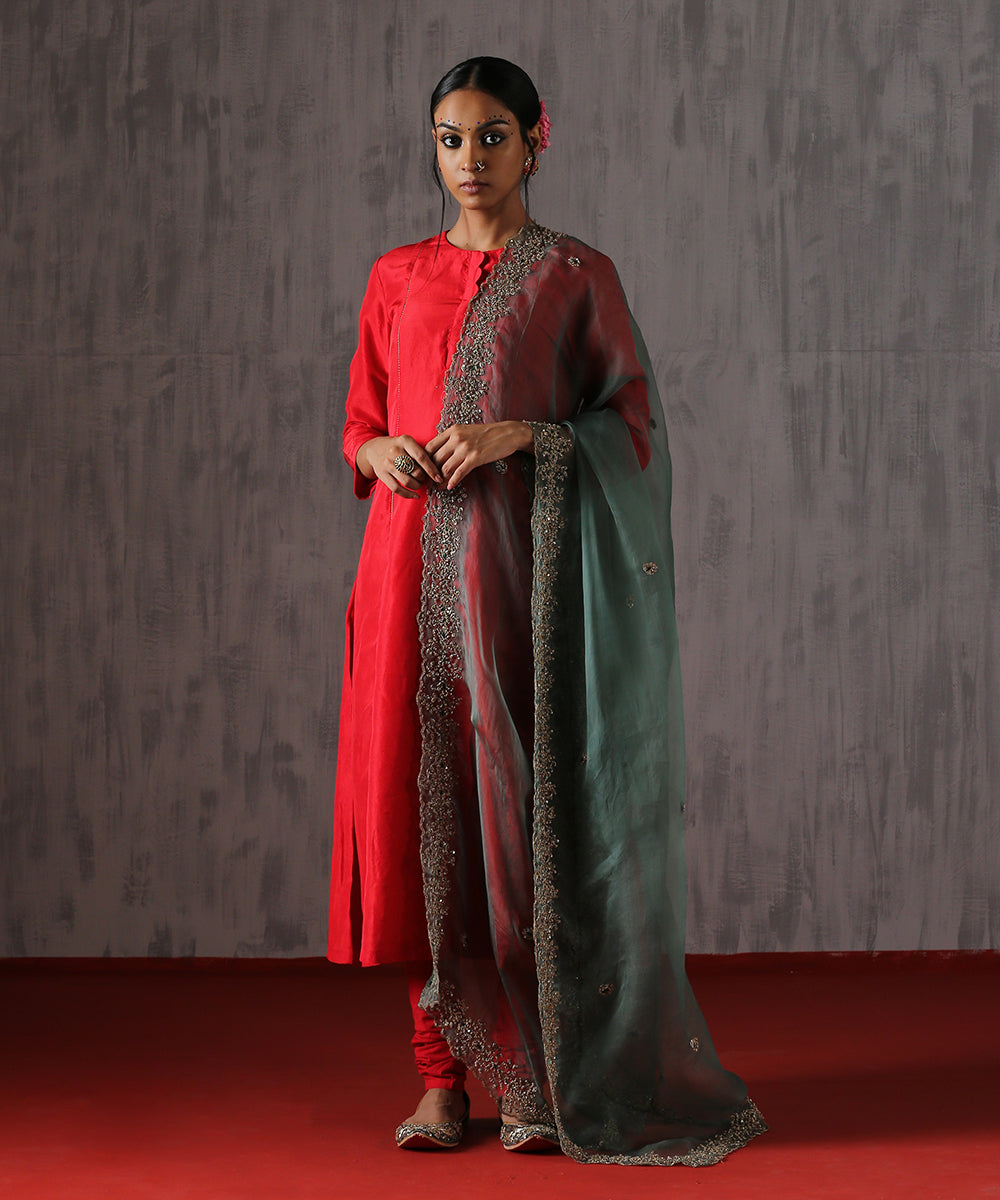 Sage_Green_Light_Organza_Dupatta_With_Small_Scallop_Hand_Embroidery_WeaverStory_01
