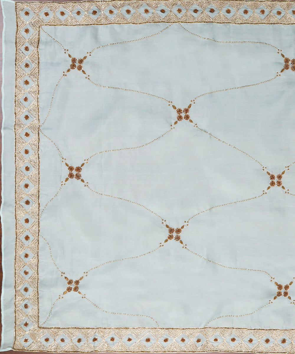 Light_Blue_Handloom_Pure_Organza_Dupatta_With_Jaal_Zardozi_Hand_Embroidery_Border_WeaverStory_02