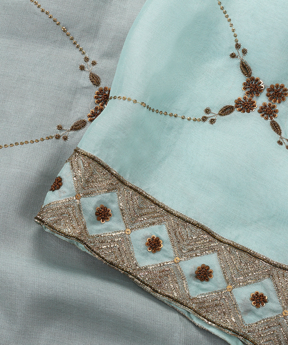 Light_Blue_Handloom_Pure_Organza_Dupatta_With_Jaal_Zardozi_Hand_Embroidery_Border_WeaverStory_04