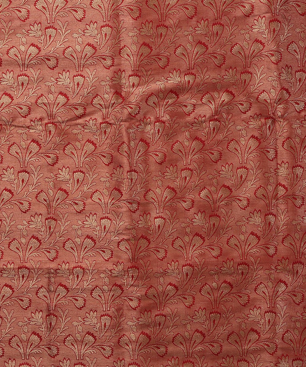 Maroon_Handloom_Banarasi_Pure_Silk_Brocade_Fabric_WeaverStory_02