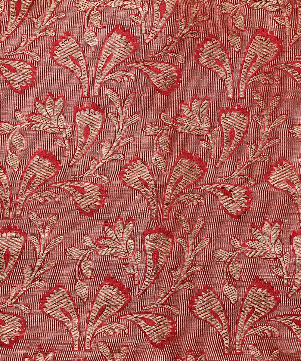 Maroon_Handloom_Banarasi_Pure_Silk_Brocade_Fabric_WeaverStory_03