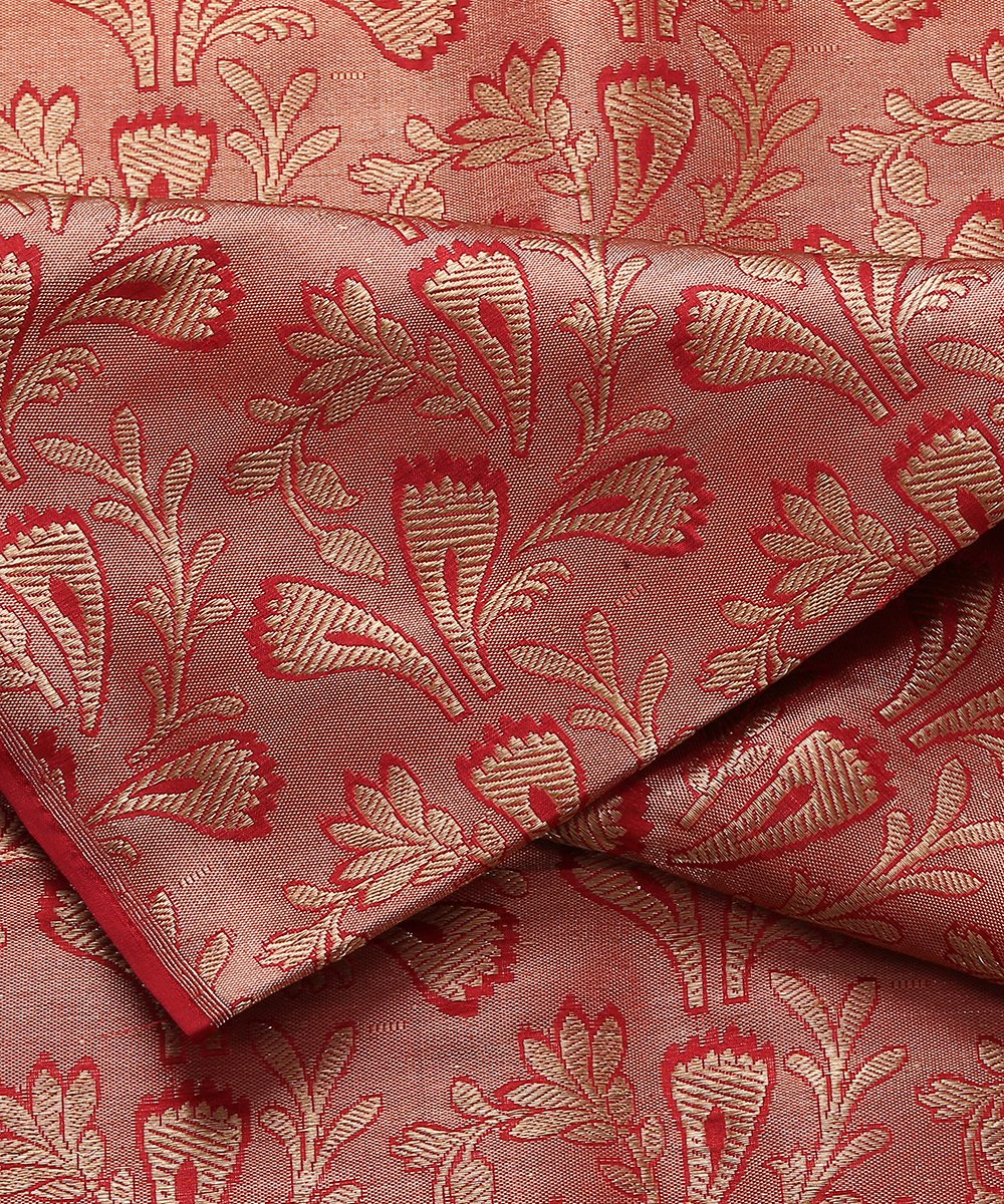 Maroon_Handloom_Banarasi_Pure_Silk_Brocade_Fabric_WeaverStory_04