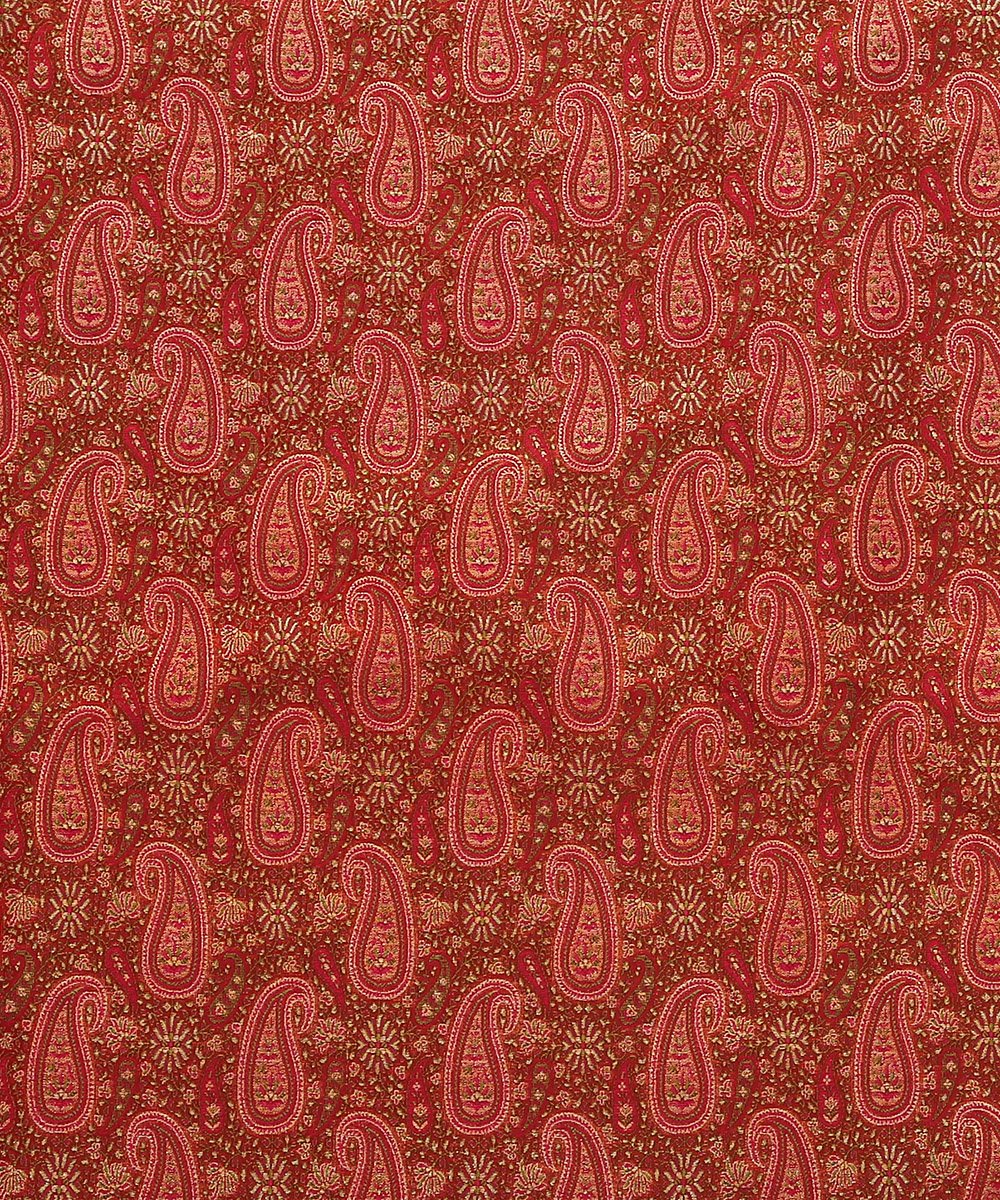 Maroon_Handloom_Pure_Katan_Silk_Zari_Brocade_Banarasi_Fabric_WeaverStory_03