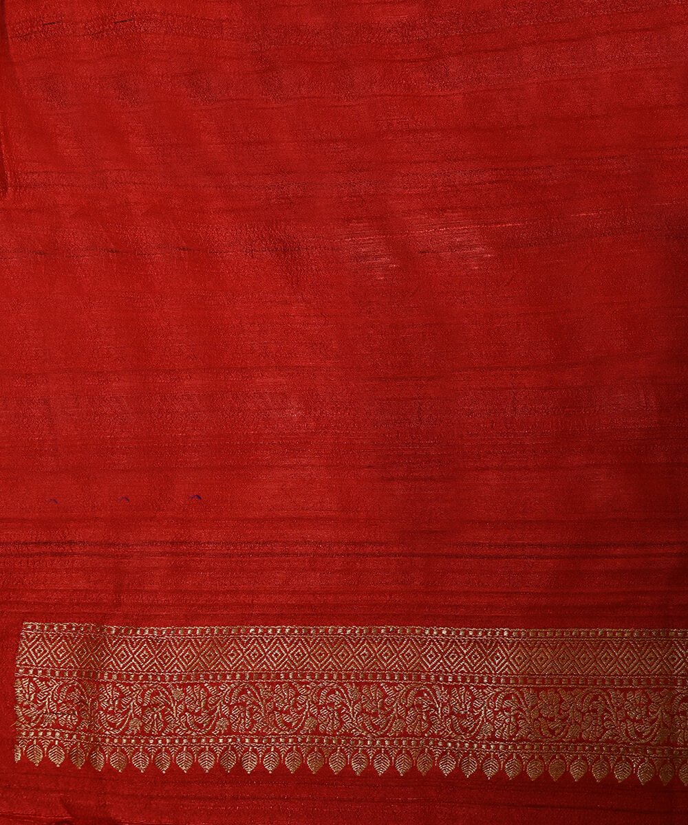 Mustard_Handloom_Pure_Tusser_Banarasi_Georgette_Saree_with_Kadhwa_Booti_WeaverStory_05