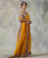 Mustard_Handloom_Organza_Saree_with_Hand_Appliqued_Sozni_Needle_Work_Border_WeaverStory_01