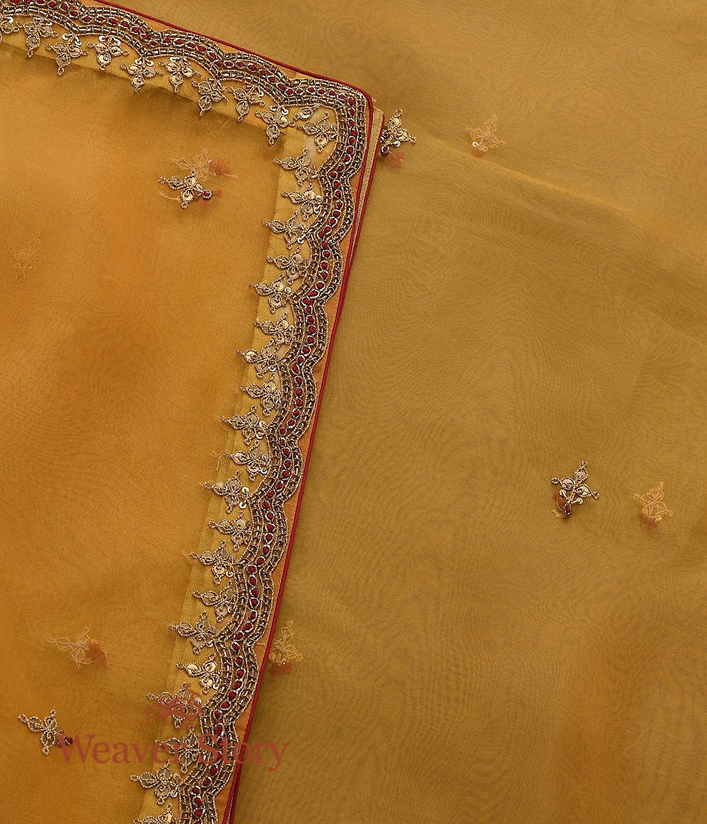 Handloom_Yellow_Organza_Dupatta_with_Zardozi_Work_WeaverStory_04