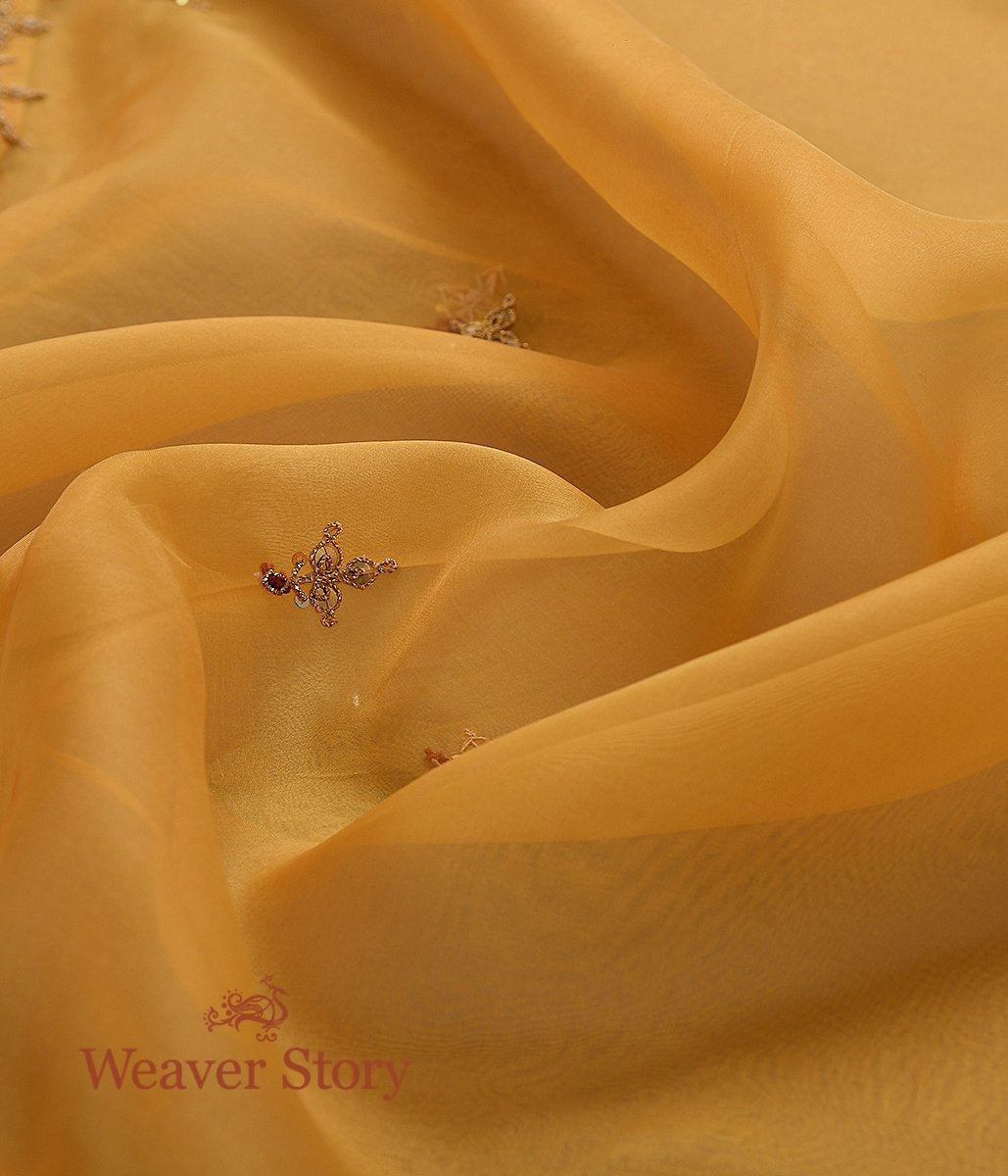 Handloom_Yellow_Organza_Dupatta_with_Zardozi_Work_WeaverStory_05