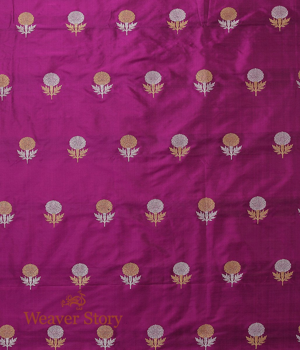 Handloom_Wine_Katan_Silk_Fabric_with_Kadhwa_Booti_in_gold_and_silver_zari_WeaverStory_03