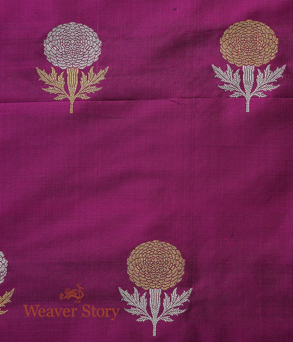 Handloom_Wine_Katan_Silk_Fabric_with_Kadhwa_Booti_in_gold_and_silver_zari_WeaverStory_04