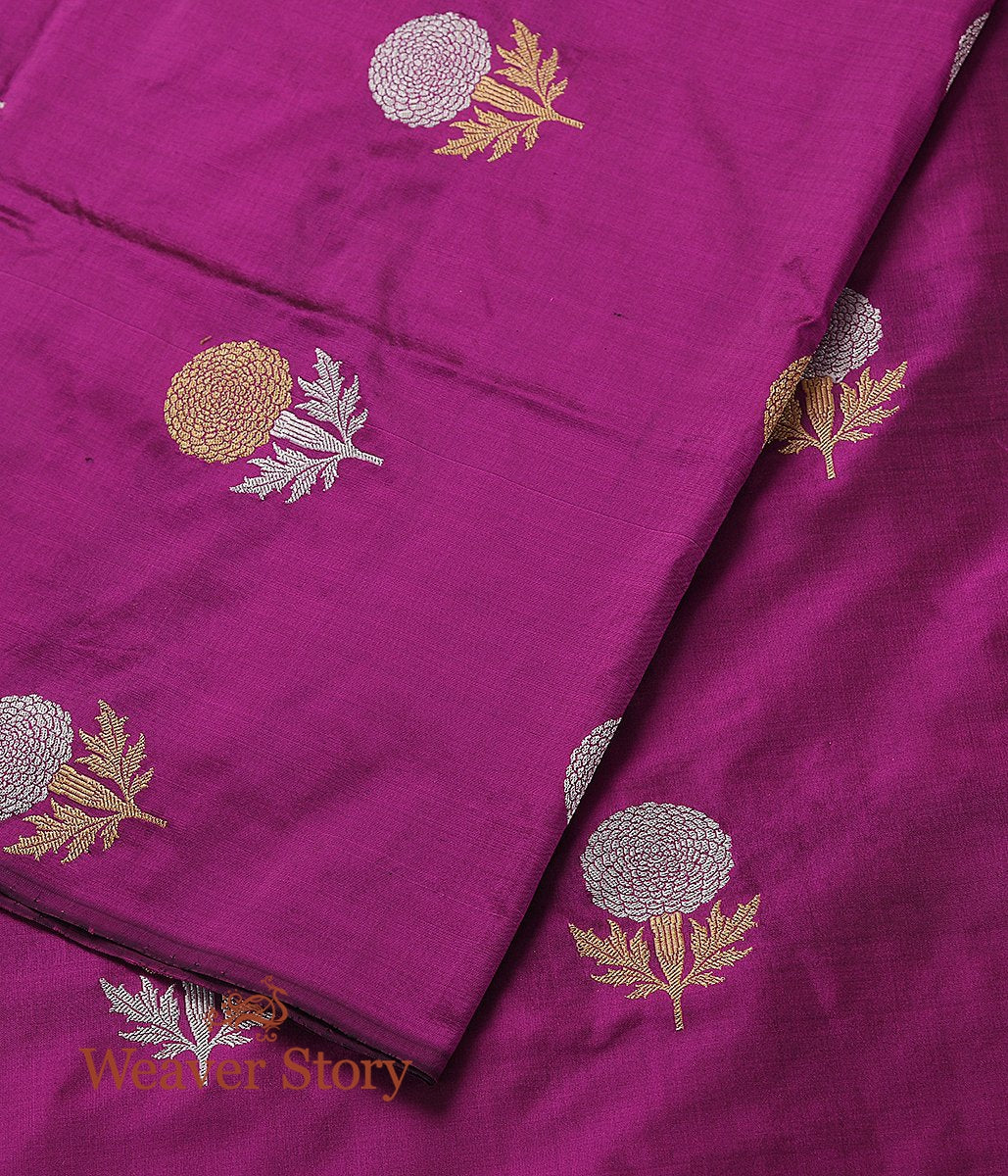 Handloom_Wine_Katan_Silk_Fabric_with_Kadhwa_Booti_in_gold_and_silver_zari_WeaverStory_02