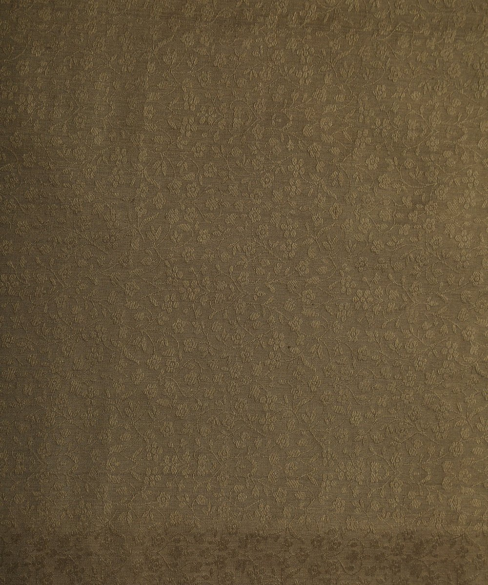 Olive_Handloom_Intricate_Jaal_Reshmi_Pure_Katan_Silk_Tanchoi_Banarasi_Fabric_WeaverStory_03