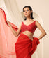 Red_V-Neck_Sleeveless_Net_Blouse_With_Beaded_Embroidery_WeaverStory_02