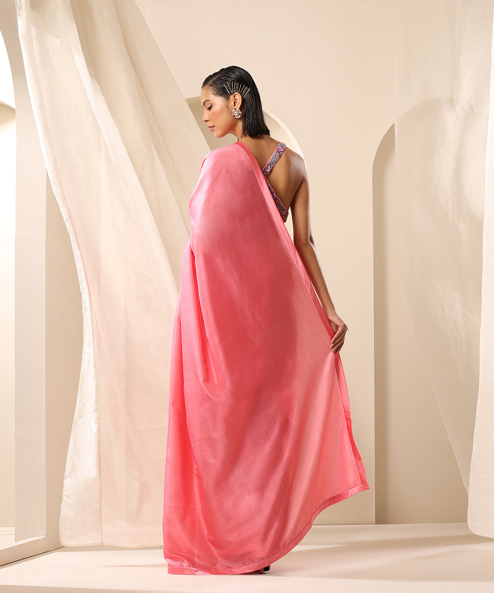 Pink_Pure_Silk_Saree_With_Satin_Edges_WeaverStory_03