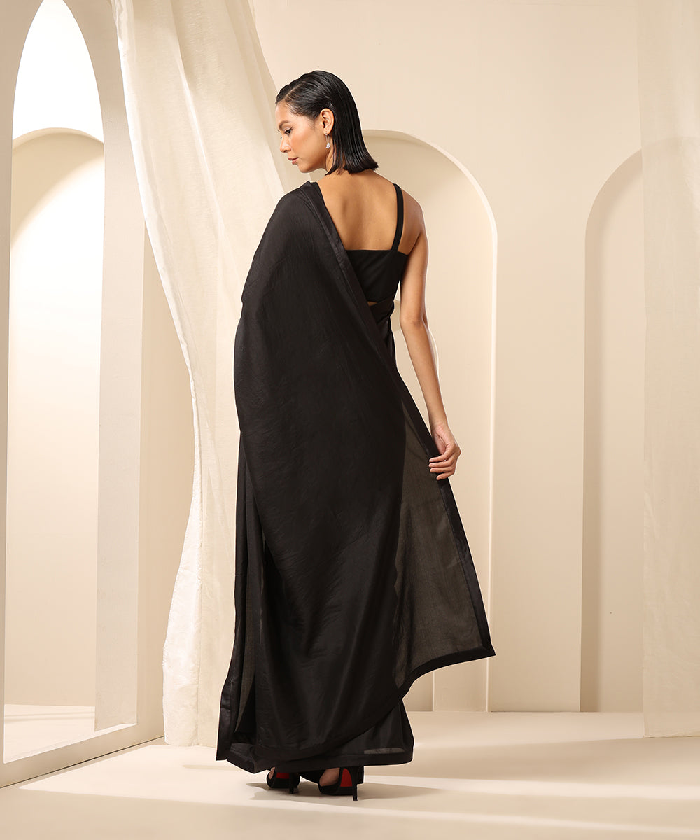 Black_Pure_Silk_Saree_With_Satin_Edges_WeaverStory_04