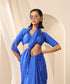 Royal_Blue_Pure_Silk_Sleeveless_V-Neck_Blouse_WeaverStory_01