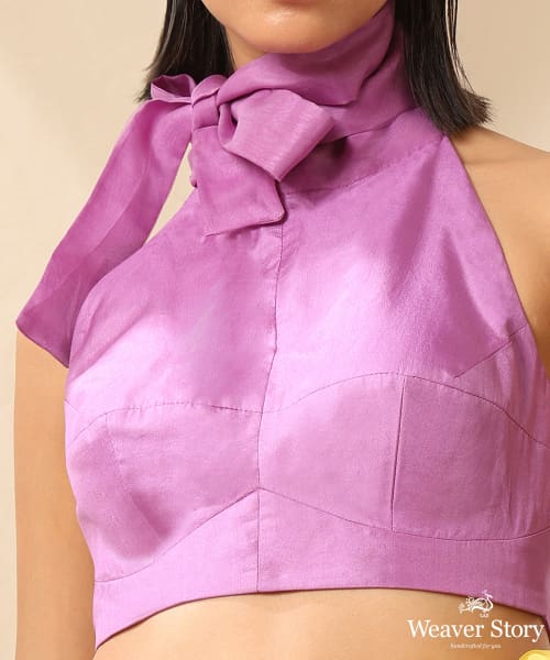 Purple_Organza_Saree_Paired_With_Lavender_Tie-up_Blouse_WeaverStory_03