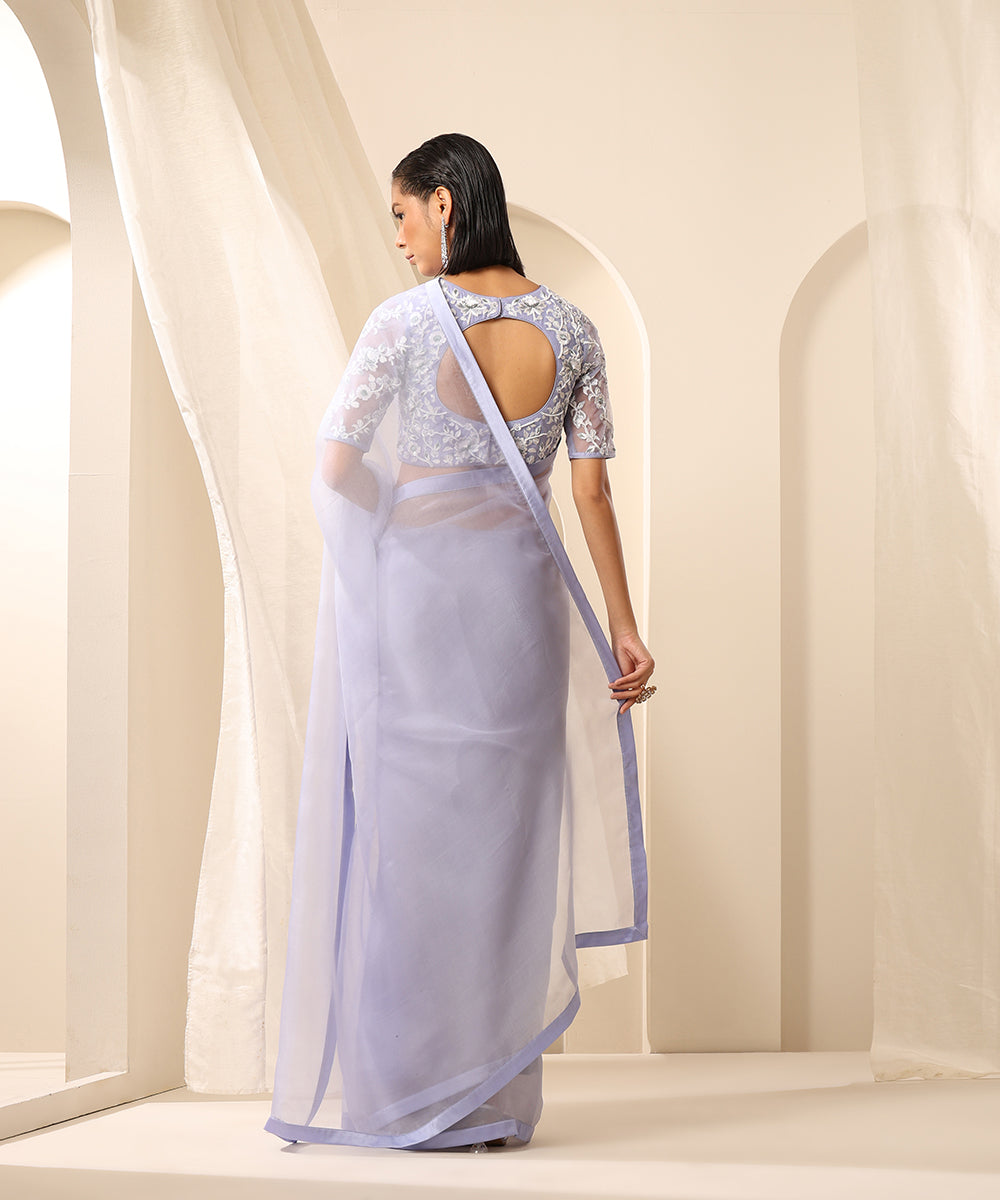 Very_Peri_Fuzz_Pure_Organza_Saree_With_Satin_Edges_WeaverStory_03