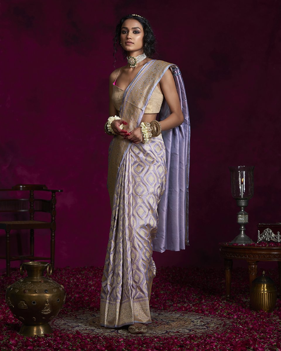 Pastel_Mauve_Handloom_Banarasi_Jangla_Saree_With_Meenakari_WeaverStory_02