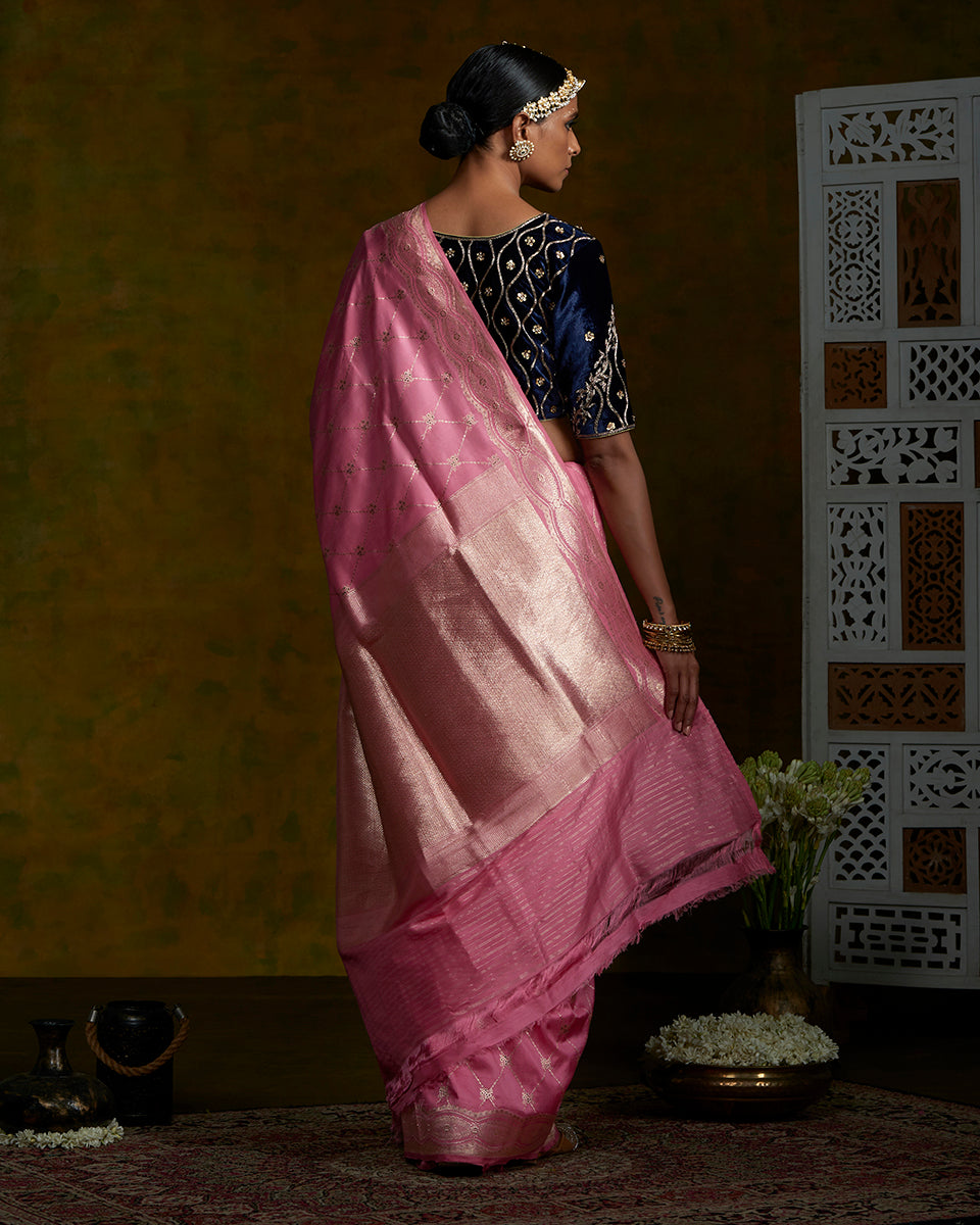 Pink_Handloom_Kadhwa_Jangla_Banarasi_Saree_with_Meenakari_WeaverStory_03