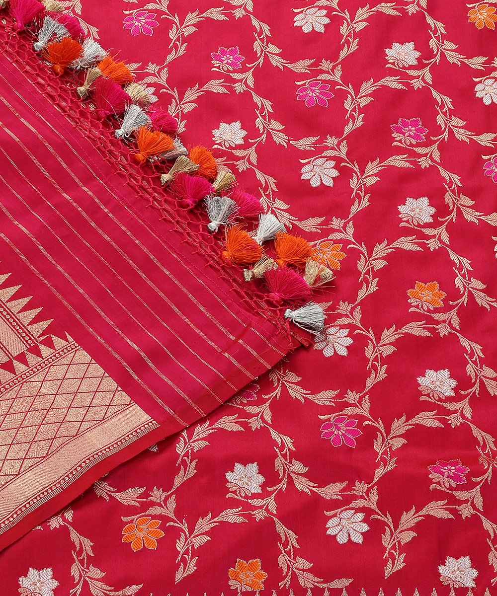 Pink_Pure_Katan_Silk_Handloom_Kadhwa_Jangla_Banarasi_Dupatta_with_Meenakari_WeaverStory_05