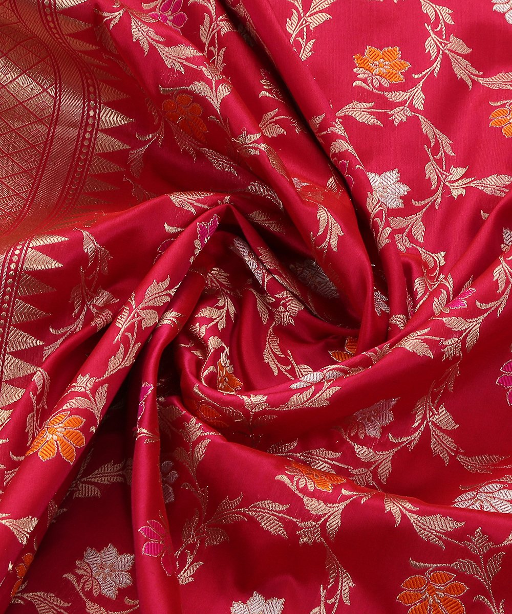 Pink_Pure_Katan_Silk_Handloom_Kadhwa_Jangla_Banarasi_Dupatta_with_Meenakari_WeaverStory_06
