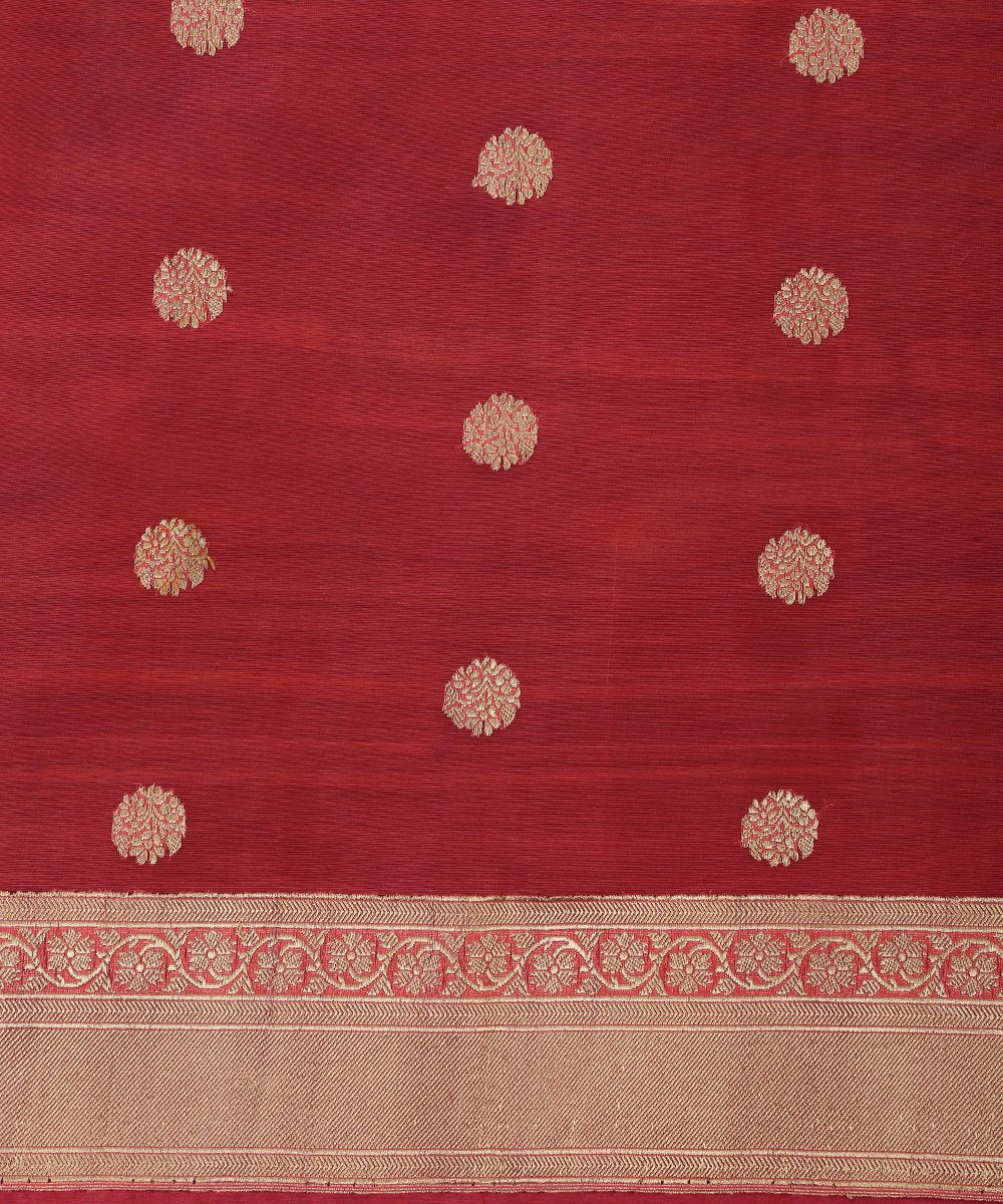 Pink_Handloom_Organza_Ginni_Booti_Banarasi_Dupatta_WeaverStory_03