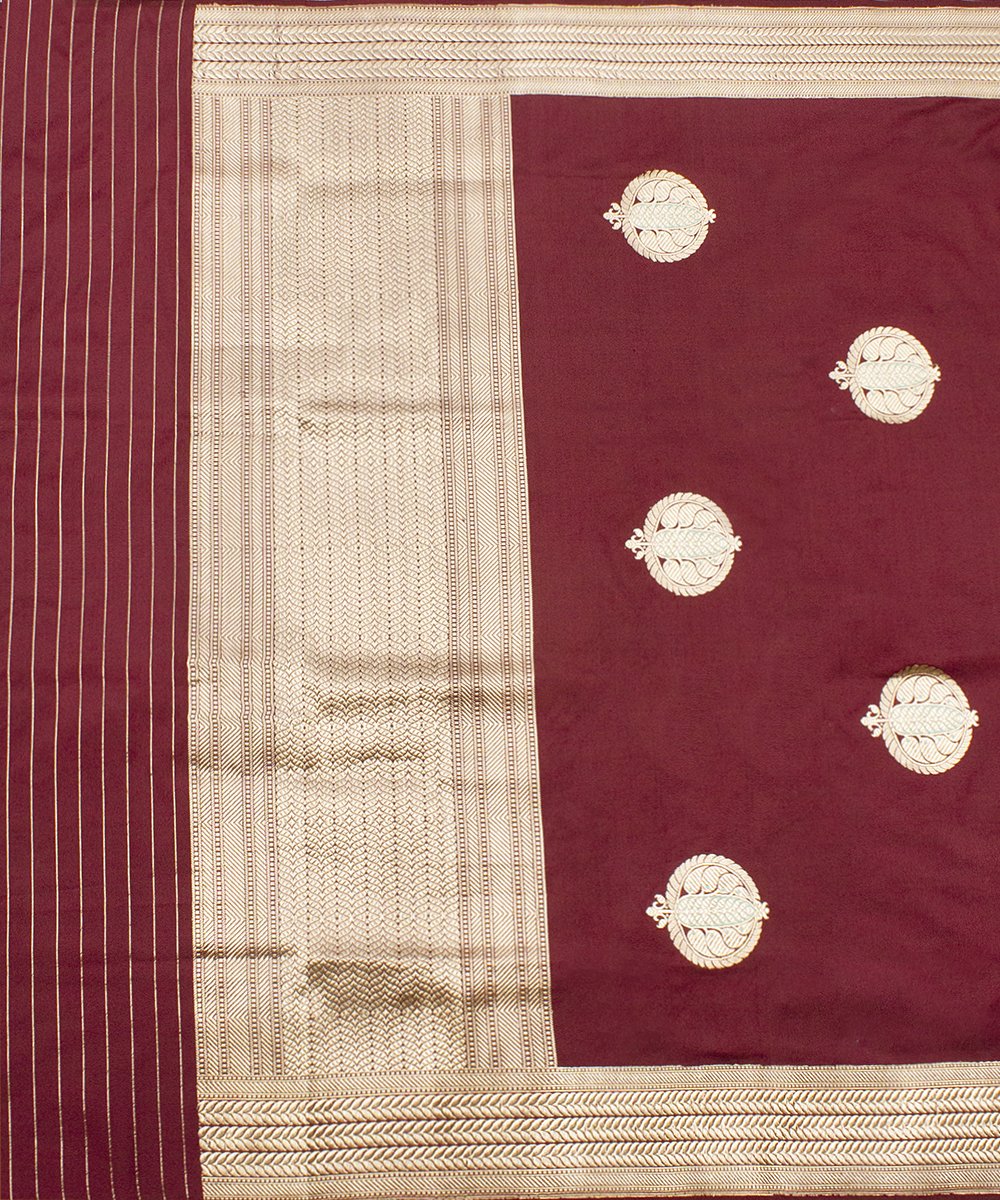 Maroon_Handloom_Pure_Katan_Silk_Anaar_Boota_Banarasi_Dupatta_WeaverStory_02