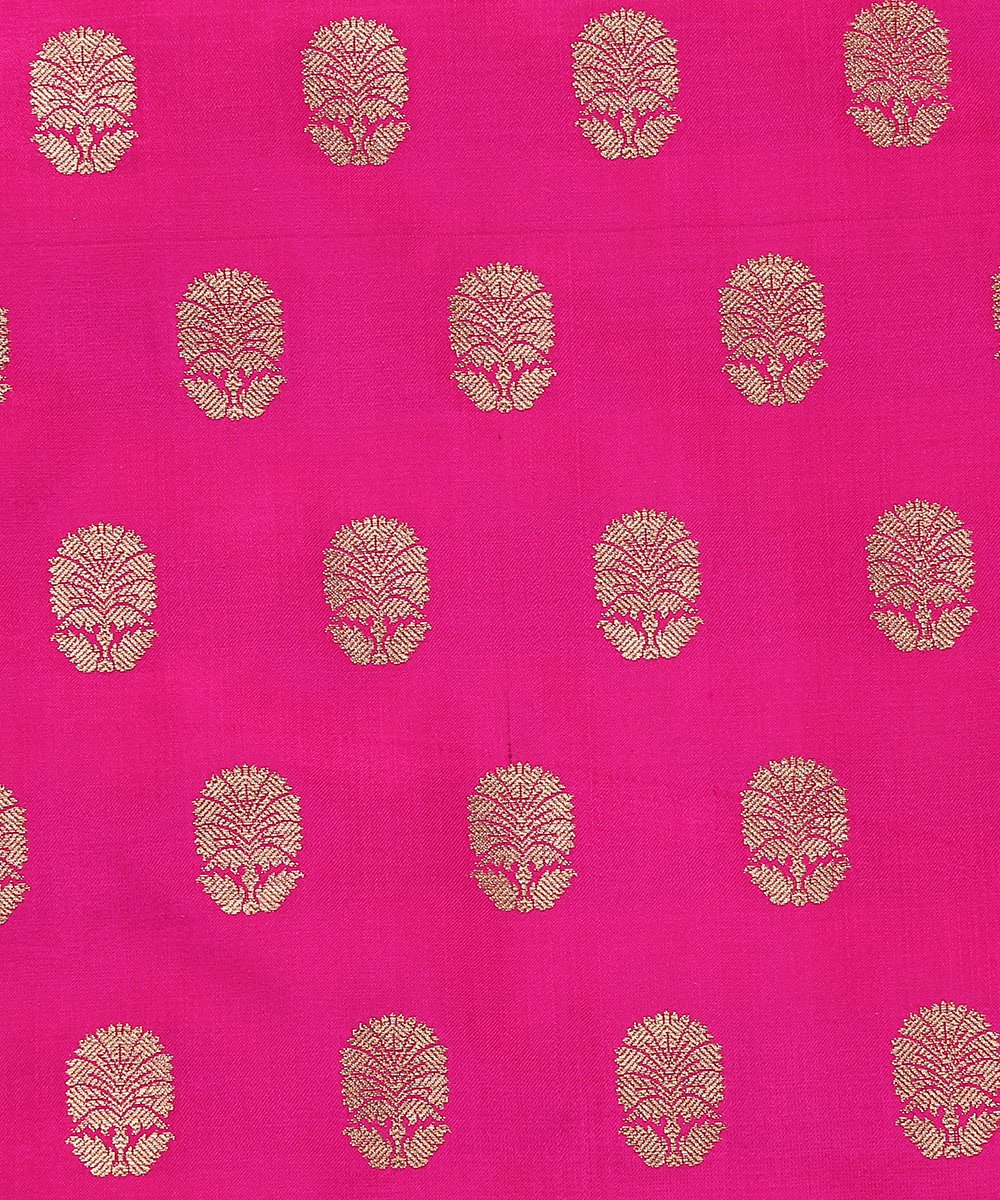 Pink_Banarasi_Handloom_Pure_Satin_Fabric_with_Bootidar_Design_WeaverStory_03
