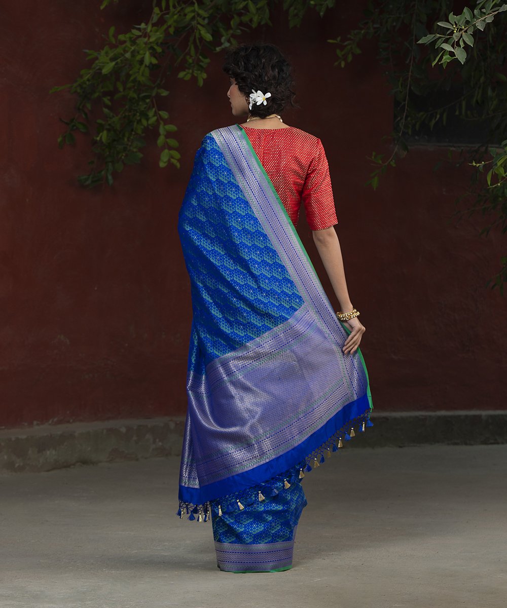 Purple_And_Green_Dual_Tone_Handloom_Embossed_Weave_Katan_Silk_Banarasi_Saree_WeaverStory_03
