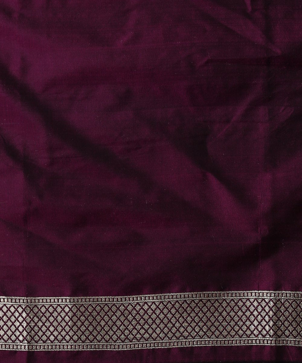 Purple_Double_warp_Banarasi_Patola_Saree_With_Green_And_Mustard_Meenakari_WeaverStory_05