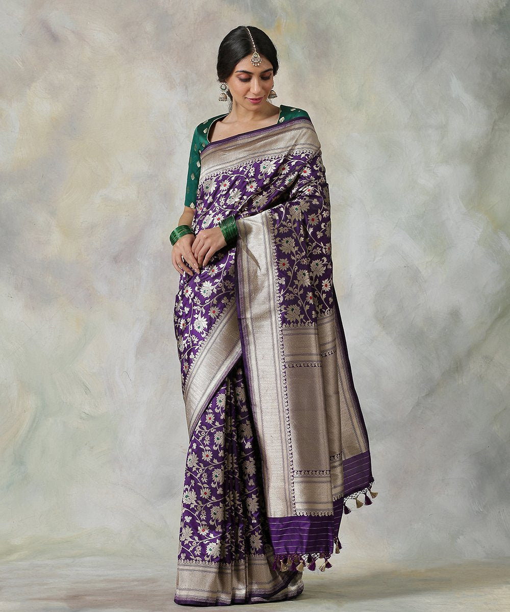 Purple_Handloom_Banarasi_Jangla_Saree_in_Katan_Silk_with_Meenakari_WeaverStory_02