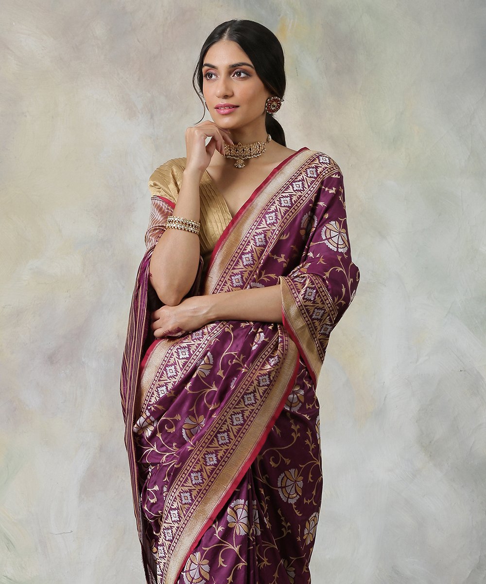 Purple_Pure_Katan_Silk_Handloom_Banarasi_Saree_with_Cutwork_Jamdani_Weave_WeaverStory_01