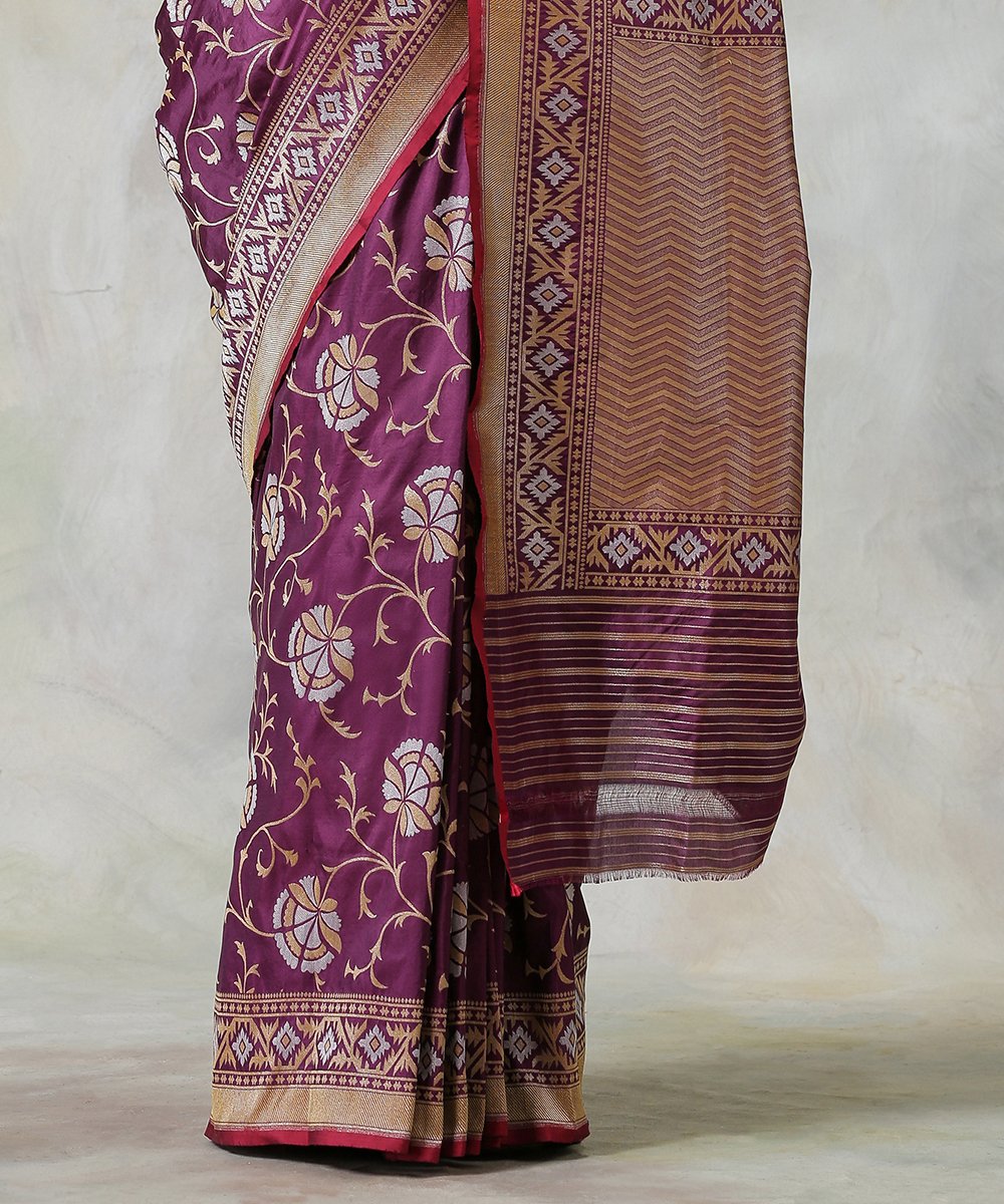 Purple_Pure_Katan_Silk_Handloom_Banarasi_Saree_with_Cutwork_Jamdani_Weave_WeaverStory_04